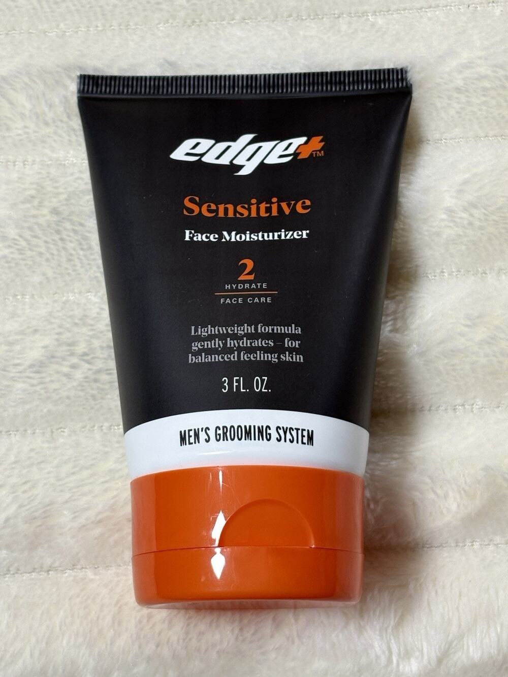 Edge+ Sensitive 2 Men's Face Moisturizer Tube, 3 oz. Hydrate Face Care New.